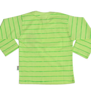 Fun Full Sleeve Cotton T-shirt (Lining Pattern) - Green-18200