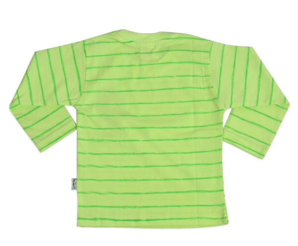 Fun Full Sleeve Cotton T-shirt (Lining Pattern) - Green-18200