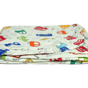 Baby Soft Wrapping Sheet for Swaddling (M) - Car Print-18372