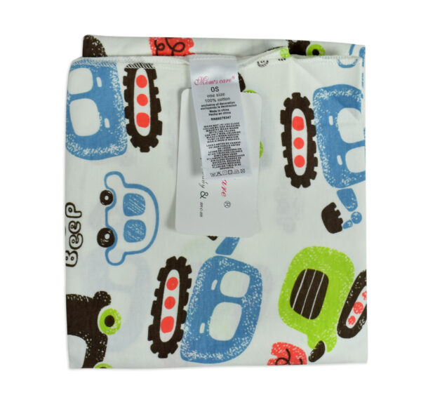 Baby Soft Cotton Wrapping Sheet for Swaddling - Car Print-18379