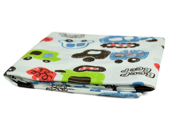 Baby Soft Cotton Wrapping Sheet for Swaddling - Car Print-18380