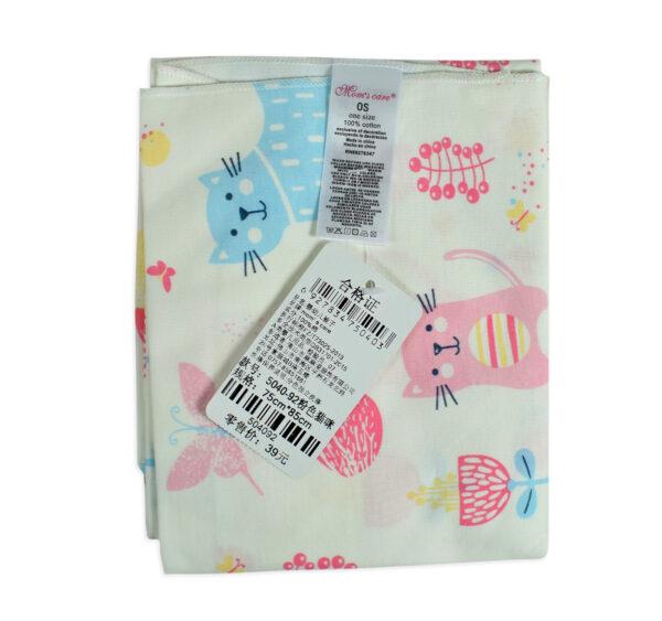 Baby Soft Wrapping Sheet for Swaddling (S) - Cat Print-18400