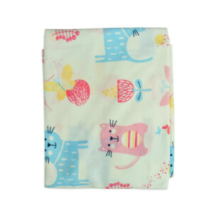 Baby Soft Wrapping Sheet for Swaddling (S) - Cat Print-0