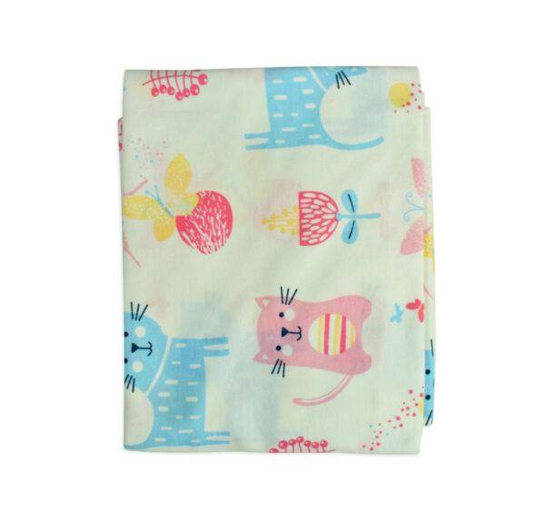 Baby Soft Wrapping Sheet for Swaddling (S) - Cat Print-0