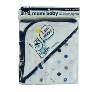 Hooded Baby Wrapping Sheet - White/Blue-18413