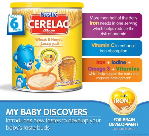 Nestle Cerelac Infant Cereal Wheat & Honey (6M+) - 400g -18072