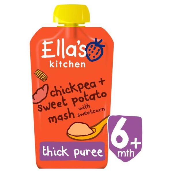 Ella's Kitchen Mmmmm Chickpea & Sweet Potato Mash (6M+) -120g-0