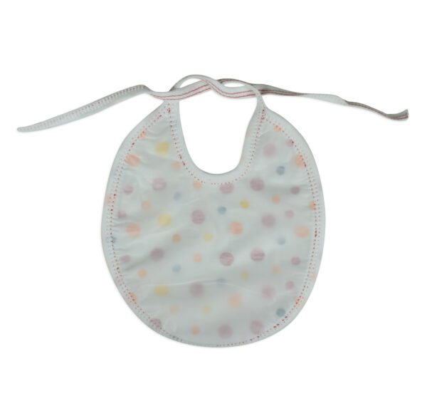 Babys World Polka Print Bib (S) - White-19041