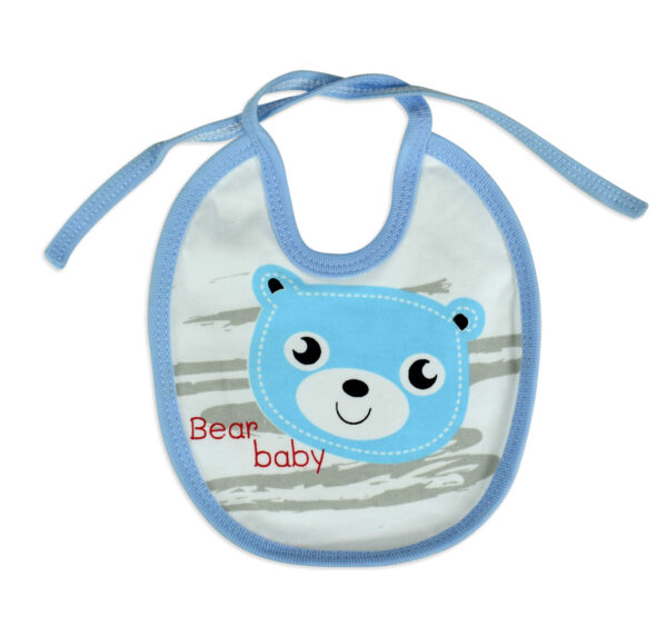 Babys World Bear Print Bib (S)-0