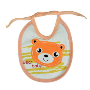 Babys World Bear Print Bib (S)-19043