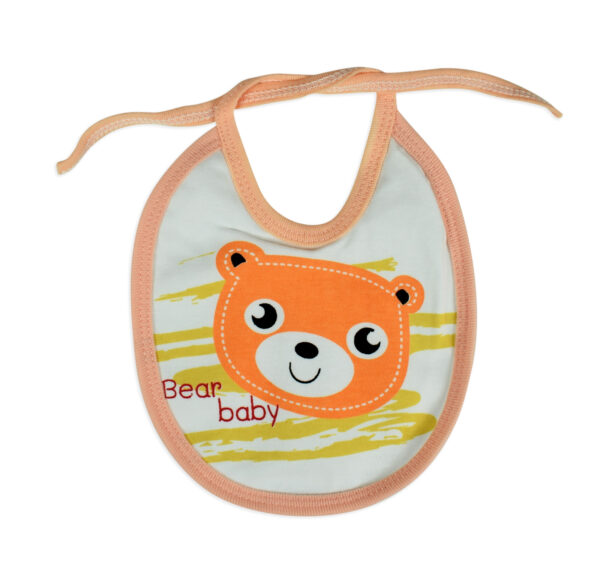 Babys World Bear Print Bib (S)-19043