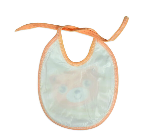 Babys World Bear Print Bib (S)-19045