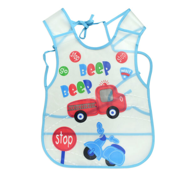 Non-Spill Plastic Bib For Infants - Sky Blue-0