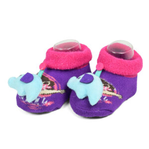 Babys World Socks Shoes With Motif - Voilet-0