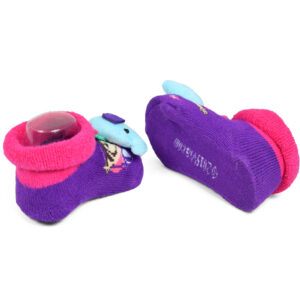 Babys World Socks Shoes With Motif - Voilet-19185