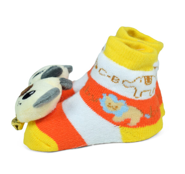 Babys World Socks Shoes With Motif - Yellow-19210