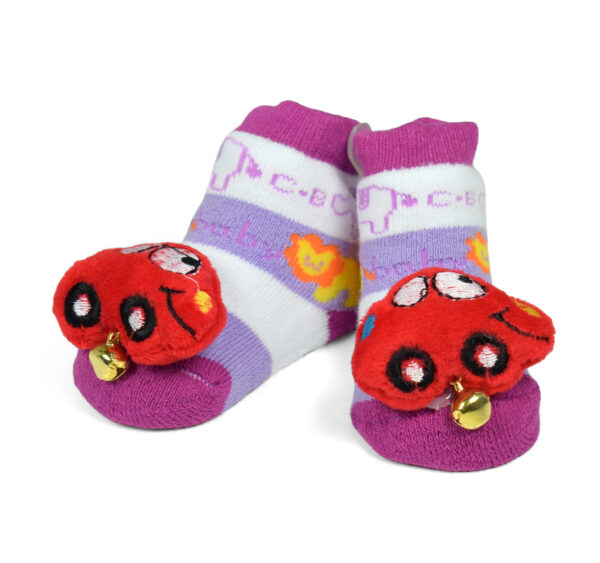 Babys World Socks Shoes With Motif - Multicolor-0