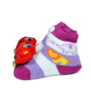 Babys World Socks Shoes With Motif - Multicolor-19222