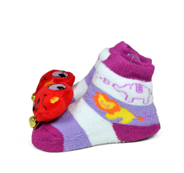 Babys World Socks Shoes With Motif - Multicolor-19222