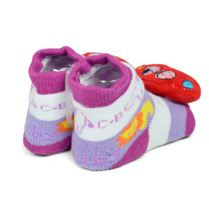 Babys World Socks Shoes With Motif - Multicolor-19224