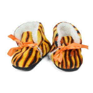 Soft Cozy Fleecy Baby Fur Shoes - Tiger Pattern-0