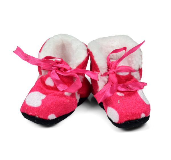 Soft Cozy Fleecy Baby Fur Shoes - Pink-0