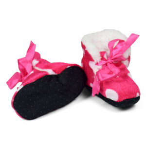 Soft Cozy Fleecy Baby Fur Shoes - Pink-19262