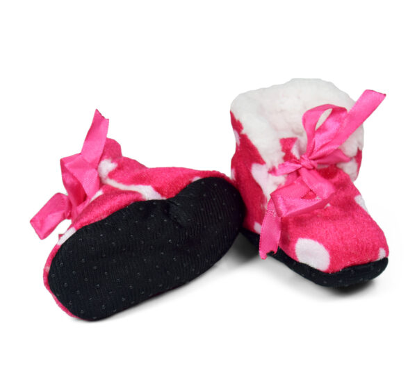 Soft Cozy Fleecy Baby Fur Shoes - Pink-19262