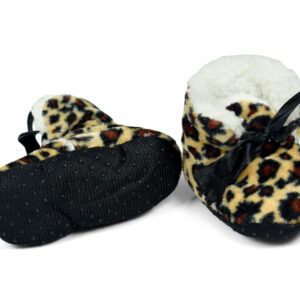 Soft Cozy Fleecy Baby Fur Shoes - Chetaah Pattern-19275