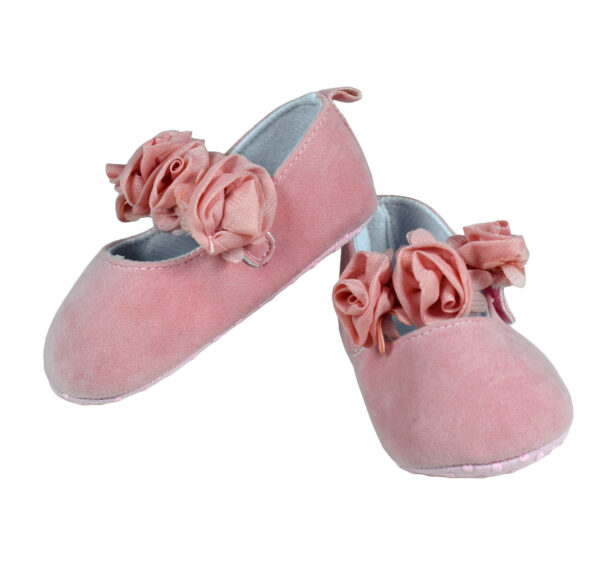 Babys Soft Sandals/Booties for Girls - Peach-19510