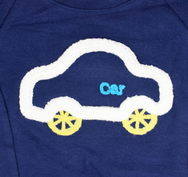 Full Sleeve Baby Tshirt (Car Print) - Blue-19578