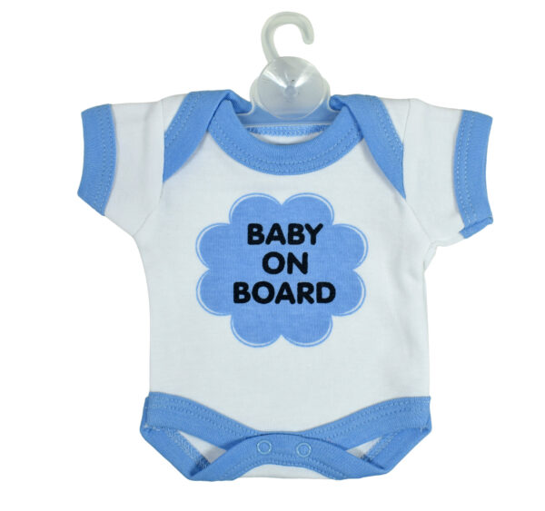 Baby On Board Sign Hanger (Onesies Style) - Sky Blue-0