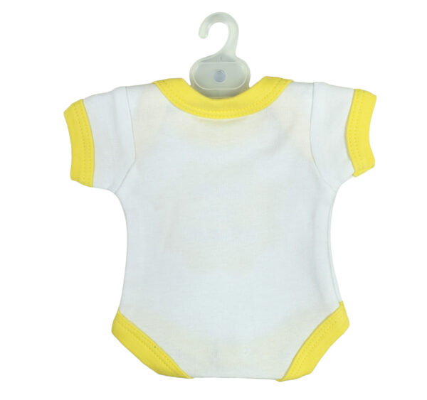 Baby On Board Sign Hanger (Onesies Style) - Yellow-19580