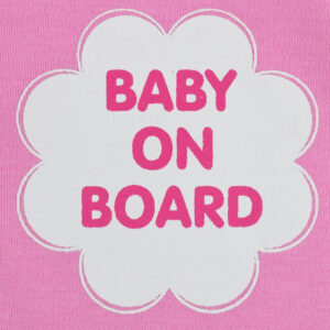 Baby On Board Sign Hanger (Tshirt Style) - Pink-19596