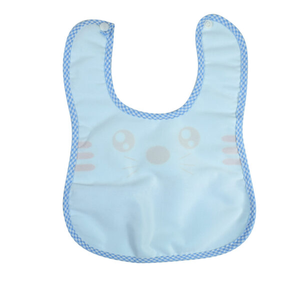 Spill Free Baby Cotton Bib - Sky Blue-19604