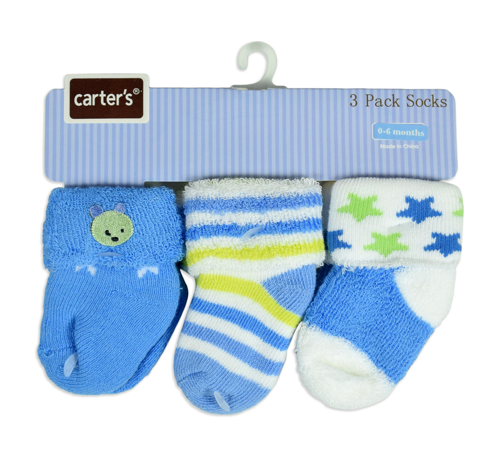 Carters Baby Socks Pair of 3 – Sky Blue – Baby's World