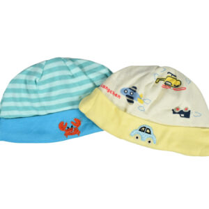 Carters Love Round Neck Cap - Pack of 2-0