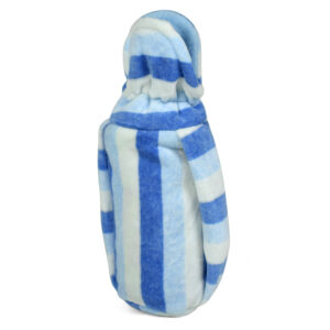 Baby Plush Feeding Bottle Cover (M) - Blue/White-18530