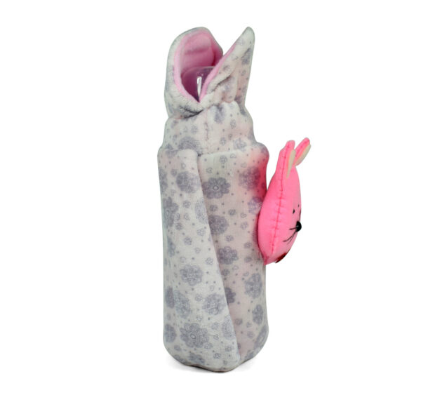 Baby Plush Feeding Bottle Cover (M) - Pink-18548