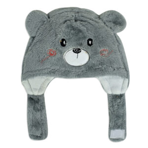 Baby Furr Winter Cap (Bear Character) - Grey-0