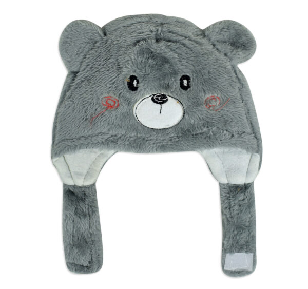 Baby Furr Winter Cap (Bear Character) - Grey-0