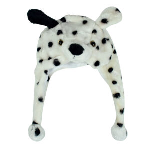 Baby Fur Winter Cap (Dog Character) - White/Black-0