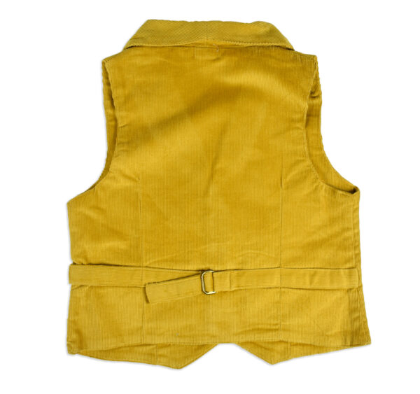 ToffyHouse Sleeveless Corduroy Waistcoat - Gold-18759