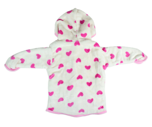 Baby Very Soft Hooded Bathing Towel - White/Pink-18761