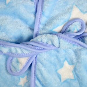 Baby Very Soft Hooded Bathing Gown, Towel, - Sky Blue-18767