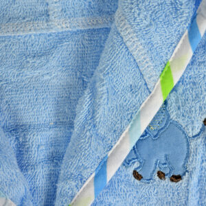 Baby Hooded Bathing Gown (Towel) - Sky Blue-18780