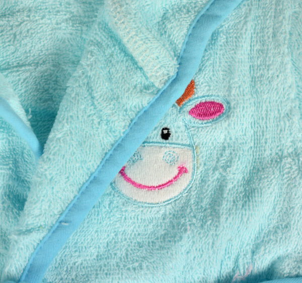 Baby Hooded Bathing Gown (Towel) - Aqua-18784