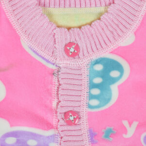 Full Sleeve Front Open Sweat Shirt (Kitty Heart) - Pink-18861