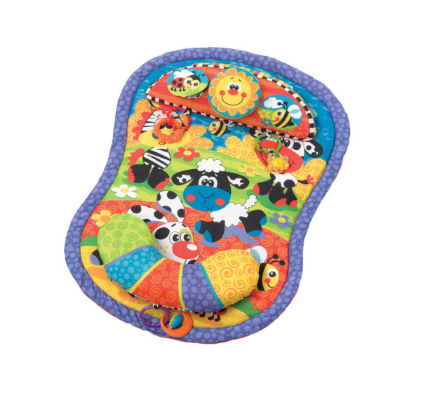 Playgro Travel Pals Tummy Time Mat - Multicolor-0