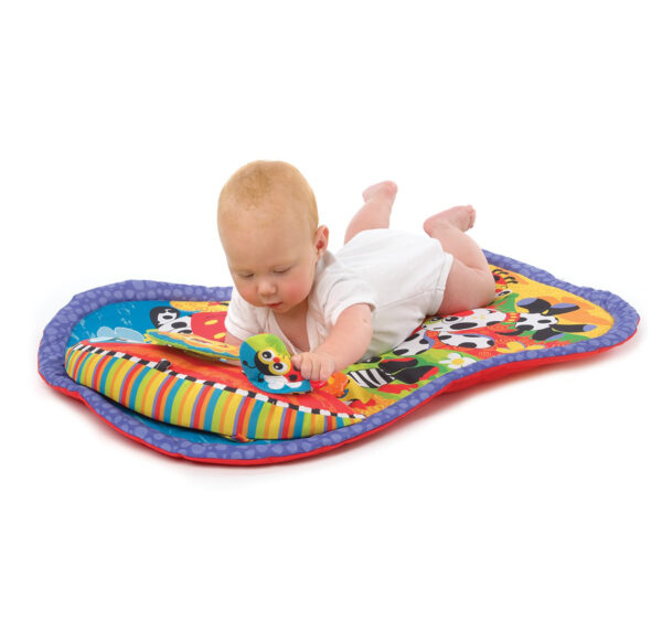 Playgro Travel Pals Tummy Time Mat - Multicolor-21182